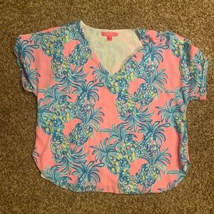 Casden Top lily Pulitzer top size M color: Pelican Pink Beat The Heat
